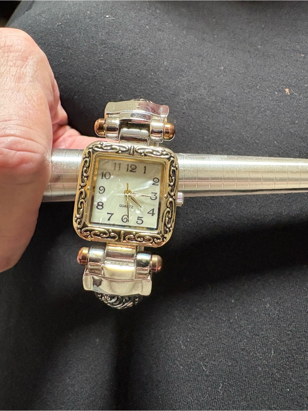 90s quartz cuff watch